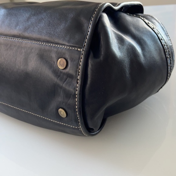 Kenneth Cole NY Black leather studded 2 handle handbag - Picture 11 of 16